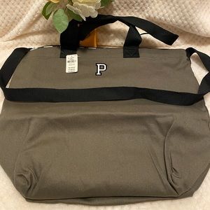 VS Pink cooler bag. Olive green NWT w/print inside